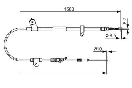 1987482296 Трос, стоянкова гальмівна система BOSCH підбір по vin на Brocar