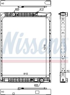 67169 Радіатор, охолодження двигуна NISSENS підбір по vin на Brocar