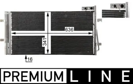 AC42000P Конденсатор, система кондиціонування повітря MAHLE / KNECHT подбор по vin на Brocar