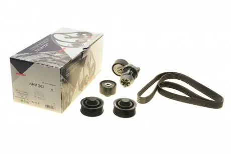 KHV263 Комплект ременя генератора Renault Clio IV/Kangoo/Megane III/Scenic III 0.9/1.2 TCe 12- HUTCHINSON підбір по vin на Brocar