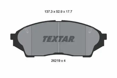 2621901 Колодки гальмівні (передні) Toyota Camry 90-02/Corolla 87-02/Rav4 94-00 TEXTAR підбір по vin на Brocar