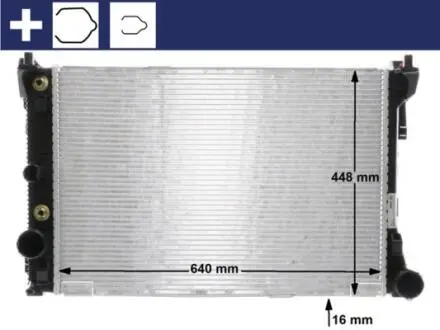 CR988000S Радіатор охолодження MB E-class (W212) 1.8-3.5 07- MAHLE / KNECHT підбір по vin на Brocar