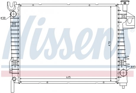 69018 Радиатор, охлаждение двигателя NISSENS подбор по vin на Brocar