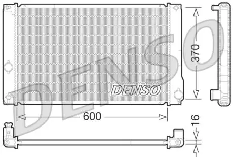 DRM50076 Радіатор, охолодження двигуна DENSO підбір по vin на Brocar