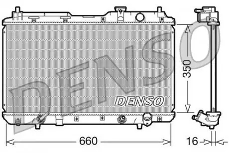 DRM40010 Радіатор, охолодження двигуна DENSO підбір по vin на Brocar