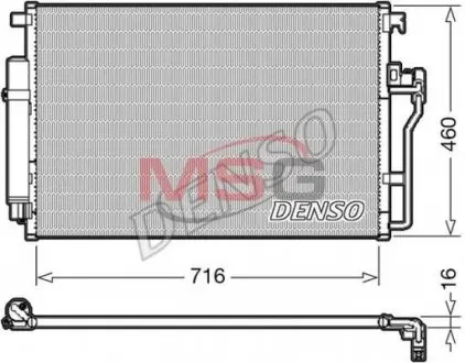 DCN17008 Конденсатор, кондиционер DENSO подбор по vin на Brocar