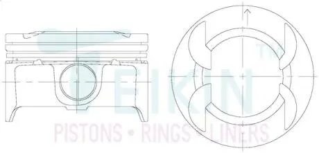 30119050 Поршні ремонт (+0.50мм) (к-кт на двигун) 1.6L Chevrolet Cruze, Aveo T300, Trax/Tracker, Opel Z16XER TEIKIN підбір по vin на Brocar