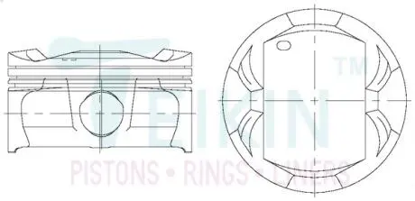 46399050 Поршни ремонт (+0.50мм) (к-кт на мотор) Toyota 1UR-FE 4.6L Lexus GX460, TLC200, Tundra TEIKIN подбор по vin на Brocar