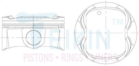 46363STD Поршень STD (к-кт на мотор) 2GR-FE 3,5L Toyota Camry, RAV-4, Venza, Lexus ES350 TEIKIN підбір по vin на Brocar