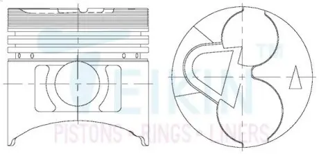 43171050 Поршні ремонт (+0.50мм) (к-кт на двигун) Mitsubishi 4D55,4D56, D4BX Hyundai H100 TEIKIN підбір по vin на Brocar