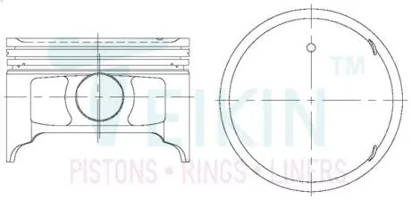 43287050 Поршни 87mm +0.50mm (к-кт на мотор) 4G69 Mitsubishi Outlander, Grandis TEIKIN подбор по vin на Brocar