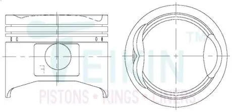 42171050 Поршні ремонт (+0.50мм) (к-кт на двигун) Mazda 1.6L (B6) TEIKIN підбір по vin на Brocar