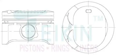 46367050 Поршні ремонт (+0.50мм) (к-кт на двигун) Toyota 3ZZ-FE TEIKIN підбір по vin на Brocar