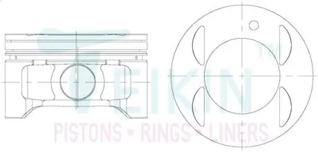 46357050 Поршні ремонт (+0.50мм) (к-кт на двигун) Toyota 3MZ-FE TEIKIN підбір по vin на Brocar