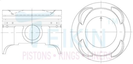 45601050 Поршні ремонт +0.50mm(к-кт на мотор) Suzuki G16 (16V) TEIKIN підбір по vin на Brocar