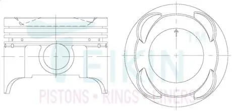 45601050 Поршні ремонт +0.50mm(к-кт на мотор) Suzuki G16 (16V) TEIKIN підбір по vin на Brocar