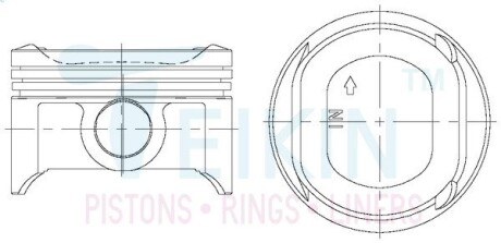 38182050 Поршні стандарт (+0.50мм) (к-кт на двигун) HONDA L15A TEIKIN підбір по vin на Brocar