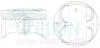38188050 Поршні +0.50mm (к-кт на двигун) K24Z3 Honda Accord TEIKIN підбір по vin на Brocar