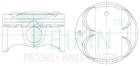 38188050 Поршні +0.50mm (к-кт на двигун) K24Z3 Honda Accord TEIKIN підбір по vin на Brocar