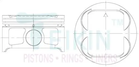 55654050 Поршні ремонт +0.50mm(к-кт на мотор) Subaru EJ20J TEIKIN підбір по vin на Brocar