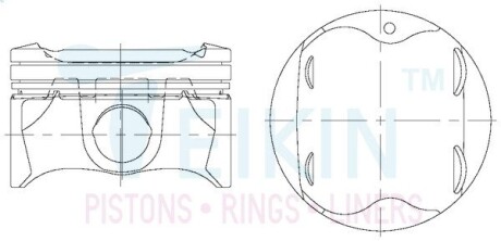 44358STD Поршні стандарт (к-кт на двигун) Nissan MRA8DE TEIKIN підбір по vin на Brocar