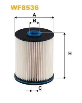 WF8536 Фільтр палива WIX FILTERS підбір по vin на Brocar