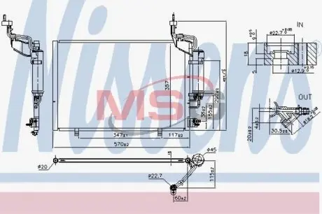 940526 Радиатор кондиционера NISSENS підбір по vin на Brocar