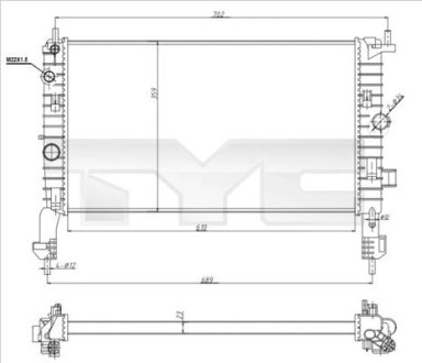 7250048R CHLODNICA OPEL MERIVA TYC підбір по vin на Brocar