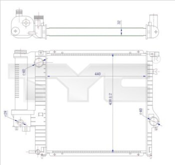 7030009R CHLODNICA BMW 3 E30 TYC підбір по vin на Brocar