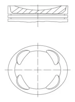 081PI00104001 Поршень MAHLE / KNECHT підбір по vin на Brocar