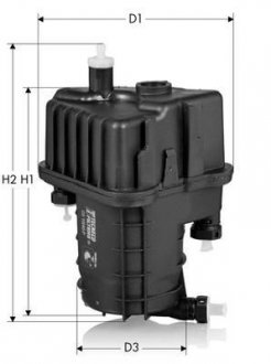 GS10449P Фильтр топливный (с приспособ. для датчика воды) Renault 1.5DCI 04- TECNECO подбор по vin на Brocar