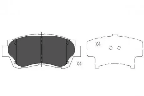 KBP9042 Колодки тормозные (передние) Toyota Camry/ Celica 91-01 KAVO подбор по vin на Brocar