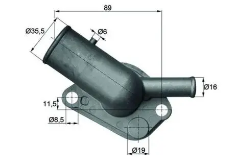TI6487D Термостат Fiat Tempra/Uno/Lancia Dedra 1.4i-1.6i -96 MAHLE / KNECHT підбір по vin на Brocar