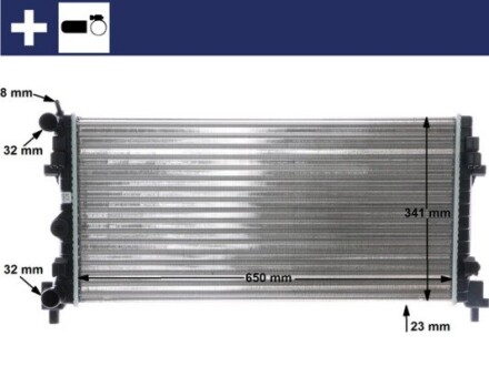 CR1096000S Радиатор охлаждения Skoda Fabia/Rapid/Roomster/VW Polo 06- MAHLE / KNECHT подбор по vin на Brocar