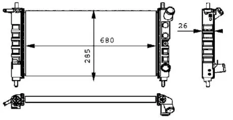 CR313000S Радіатор охолодження двигуна Corsa B 1.0-1.2 96-00 MAHLE / KNECHT підбір по vin на Brocar