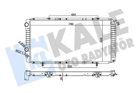344340 Радіатор охолодження Ducato,Citroen Jumper,Peugeot 1.9D/2.8TD 94- KALE OTO RADYATOR підбір по vin на Brocar