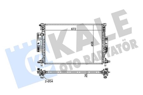 354265 Радіатор охолодження C-Max II,Focus III,Kuga II 1.5/2.0TDCi KALE OTO RADYATOR підбір по vin на Brocar