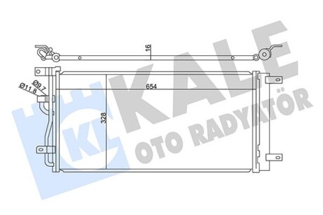 345325 Радіатор кондиціонера Antara,Chevrolet Antara 2.0/2.2CDTI 10- KALE OTO RADYATOR підбір по vin на Brocar