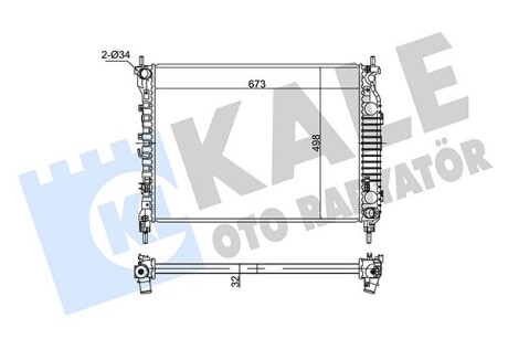 354955 Радиатор охлаждения Antara,Chevrolet Captiva 2.0CDTi 10- KALE OTO RADYATOR підбір по vin на Brocar