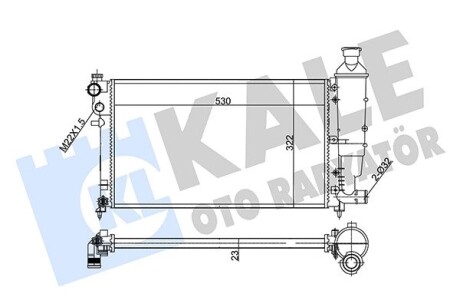 351845 Радиатор охлаждения Saxo,Peugeot 106 II 1.0/1.6 KALE OTO RADYATOR підбір по vin на Brocar