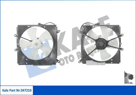 347210 Вентилятор радіатора Corolla E10/11 1.4/2.0 92- KALE OTO RADYATOR підбір по vin на Brocar