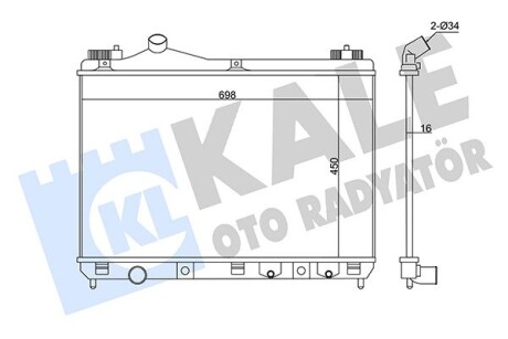 346040 SUZUKI Радиатор охлаждения Grand Vitara II 1.9 DDiS -5 KALE OTO RADYATOR підбір по vin на Brocar