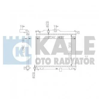 358300 HYUNDAI Радиатор охлаждения i10 1.1/1.1CRDi 08- KALE OTO RADYATOR подбор по vin на Brocar