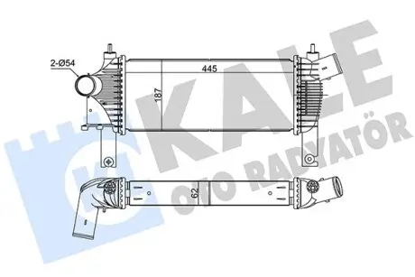 342355 NISSAN Интеркулер Navara,Pathfinder 2.5dCi 05- KALE OTO RADYATOR підбір по vin на Brocar
