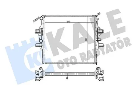 354995 Радіатор охолодження Iveco Daily V,VI 3.0d 11- KALE OTO RADYATOR підбір по vin на Brocar