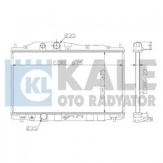 357200 HONDA Радиатор охлаждения Civic VIII 1.8 07- KALE OTO RADYATOR підбір по vin на Brocar