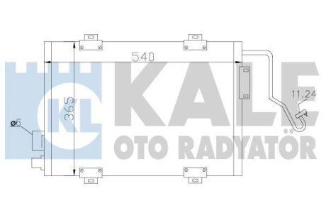 342810 Радиатор кондиционера Clio II 98- KALE OTO RADYATOR підбір по vin на Brocar