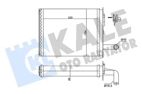 346345 Радиатор отопления Albea,Palio,Strada KALE OTO RADYATOR подбор по vin на Brocar
