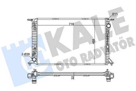 345860 Радиатор охлаждения Audi A4/5 KALE OTO RADYATOR підбір по vin на Brocar