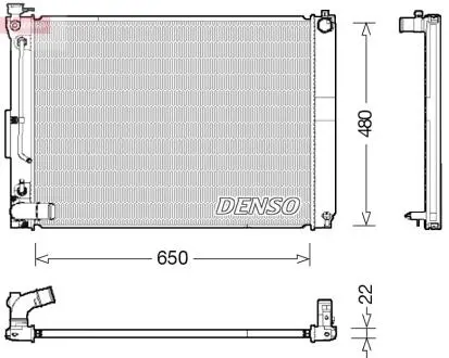 DRM51012 Радіатор двигуна, головний DENSO підбір по vin на Brocar